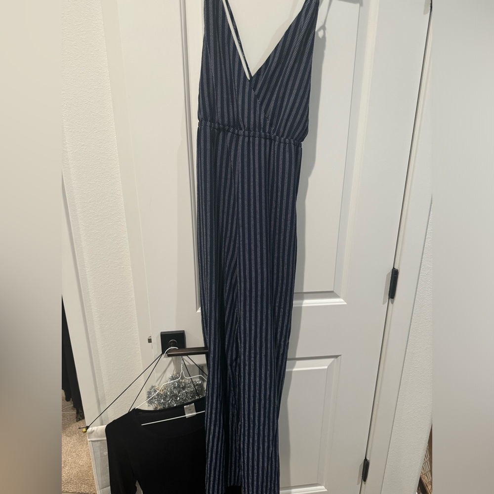 Blue and White Jumpsuit